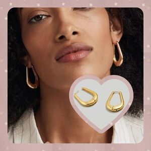 🎀 MADEWELL Gold Droplet Large Hoops